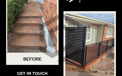 Before & After: Front Entry Transformation with Kwila Decking, Balustrade & Aluminium Screening